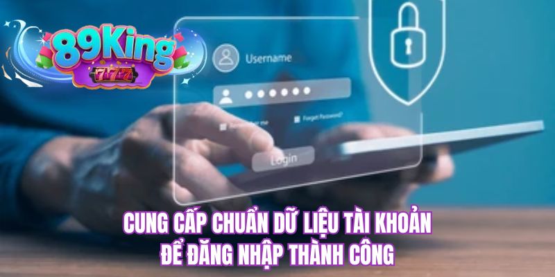 Cung cấp chuẩn dữ liệu tài khoản để đăng nhập thành công